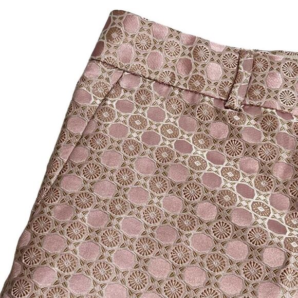 Banana Republic NWT pink metallic geometric print Hampton shorts size 6 - Picture 7 of 16